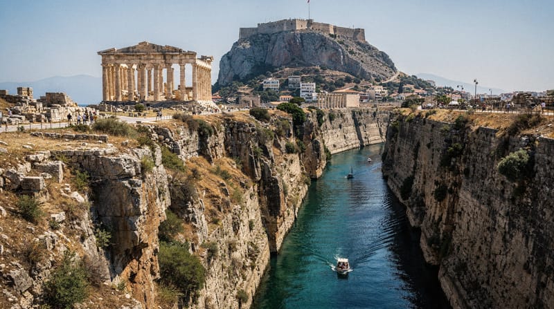 Corinto antica: la città dell'Apostolo Paolo, l'Acrocorinto e il canale