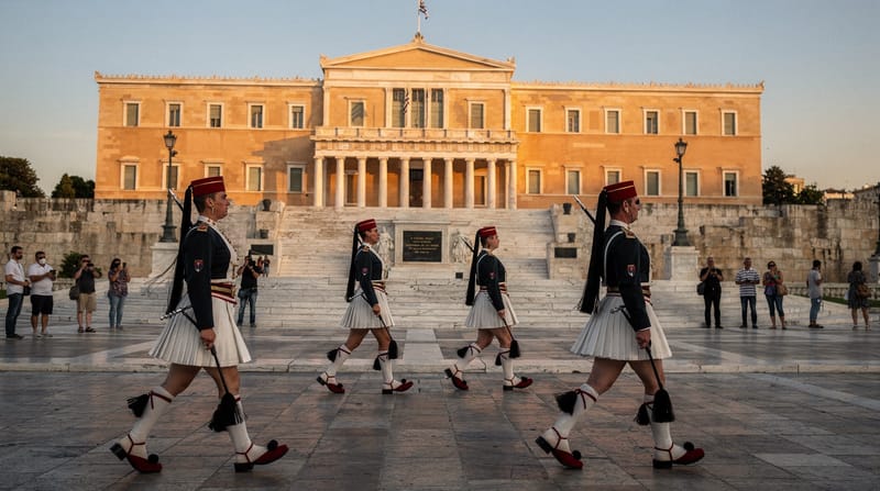 Piazza Syntagma: il parlamento, le guardie e il cuore della città
