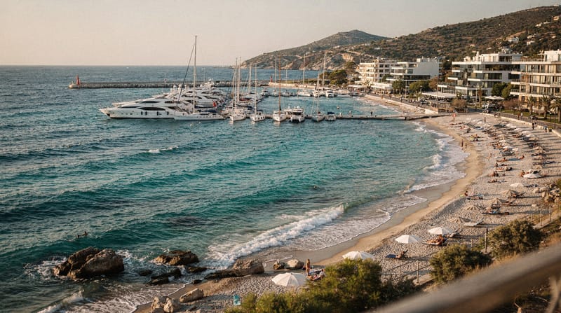 Athens Riviera sunset sail: sailing the coast at golden hour