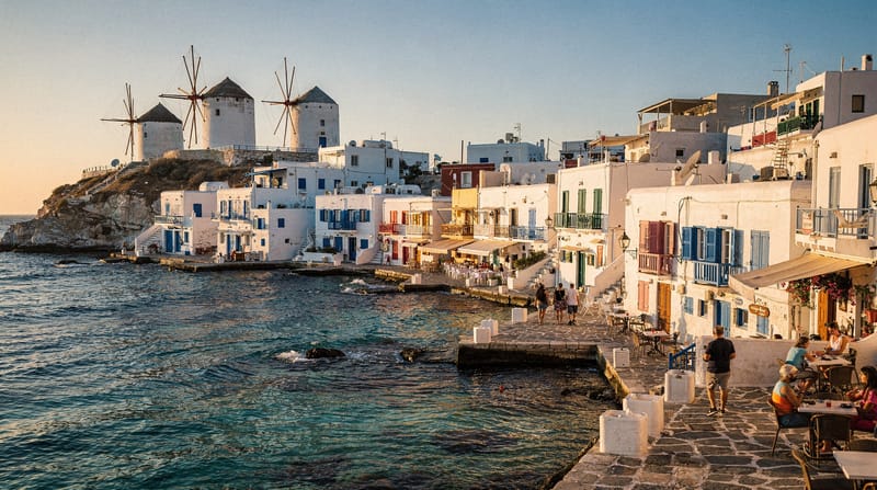 Mykonos da Atene: come arrivarci e cosa aspettarsi